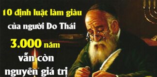 10 định luật làm giàu của người Do Thái